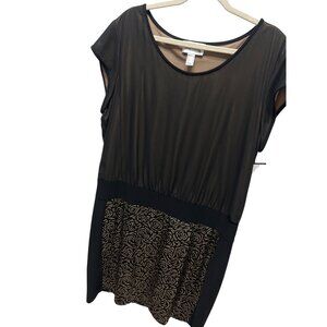 Joseph Ribkoff NWT Black with Gold Brocade Blouse Dress